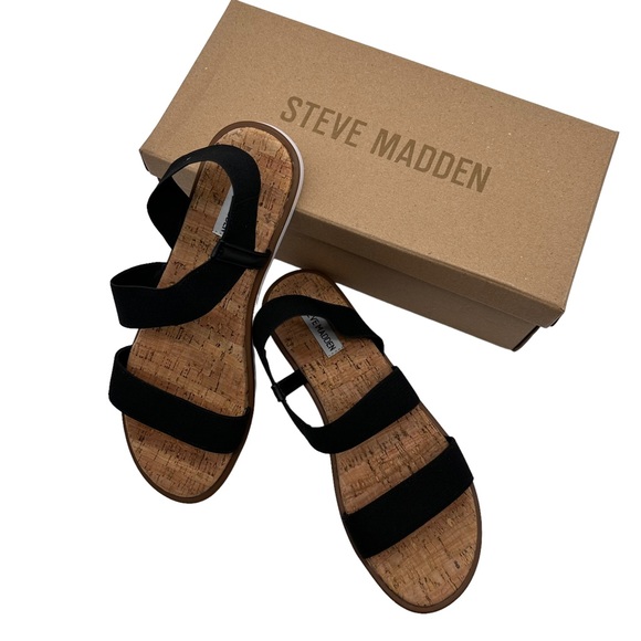 Steve Madden Shoes Steve Madden Womens Black Daim Cork